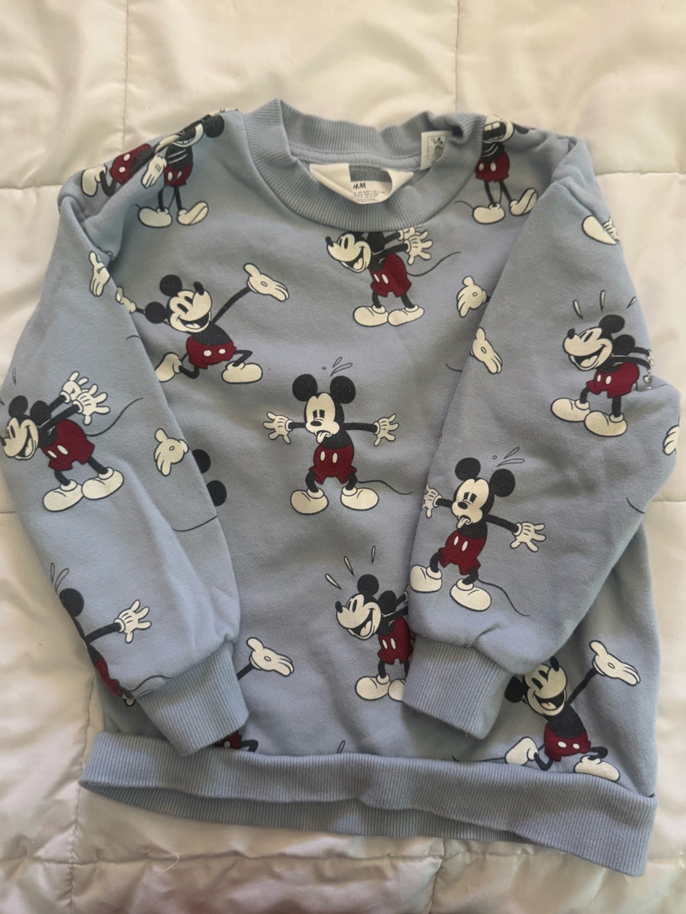Kids Light Blue Mickey Mouse Sweater